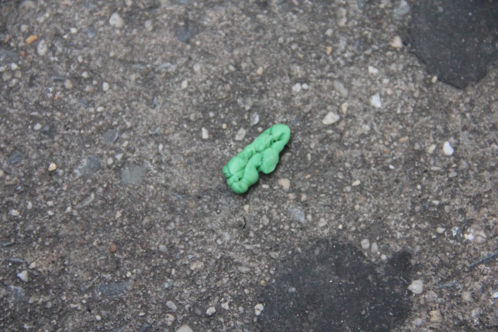 gum on the ground